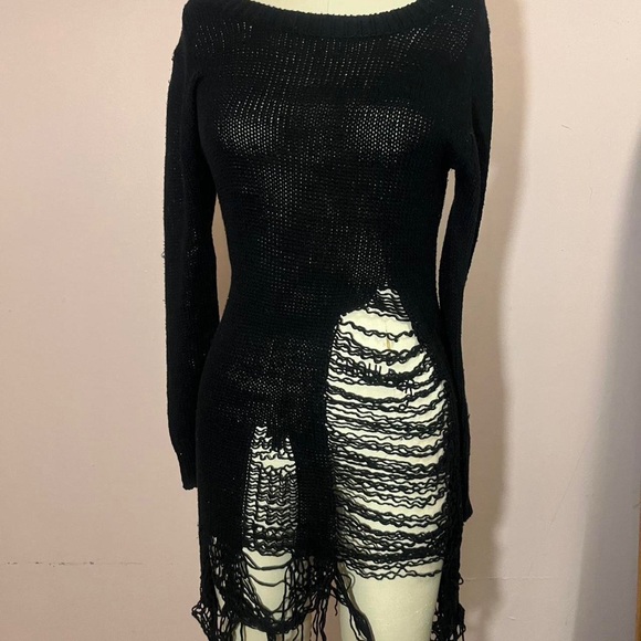 black distressed dress Frank & Eileen Mary Black, Famous Denim Black XS